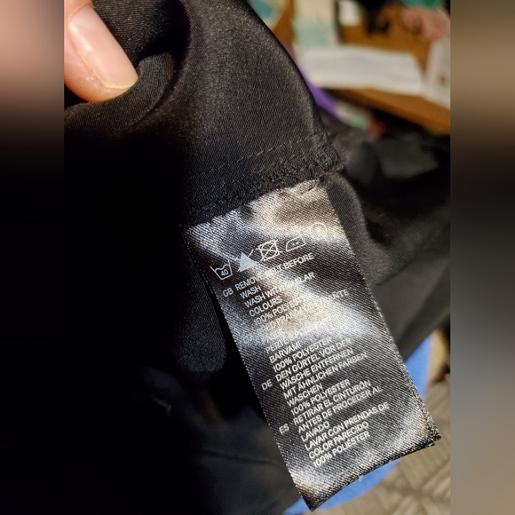 H&M little black dress ruffle silky dress - Picture 9 of 9